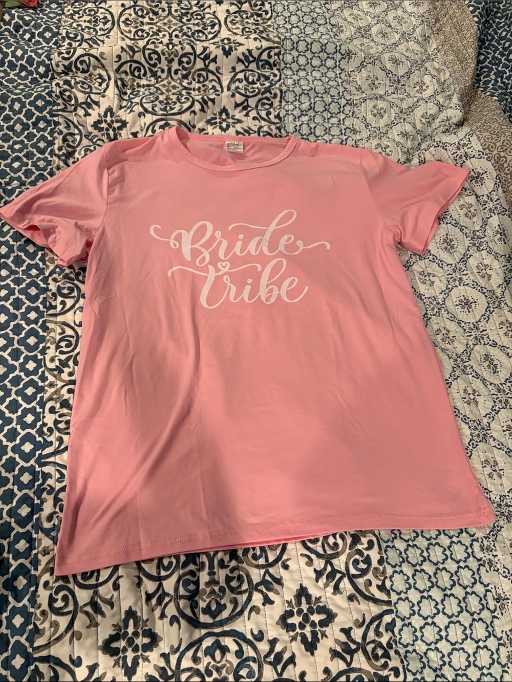 Hanes Pink 'Bride Tribe' Short Sleeve Tee